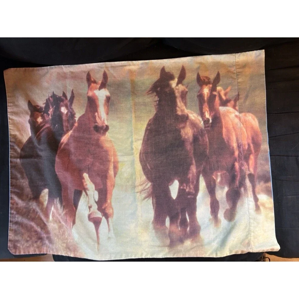 Running Horses Pillow Case